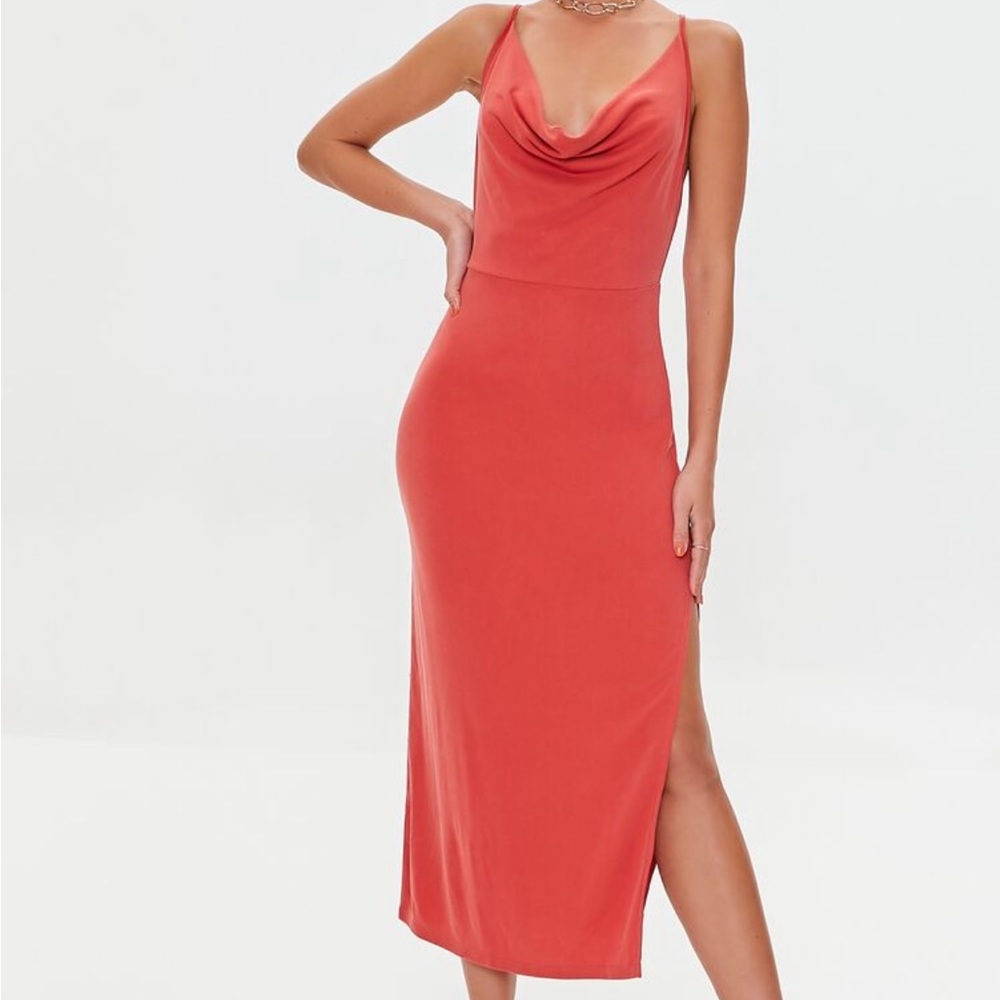 NWOTS Forever 21 Red Cowl Crisscross Dress Size Small